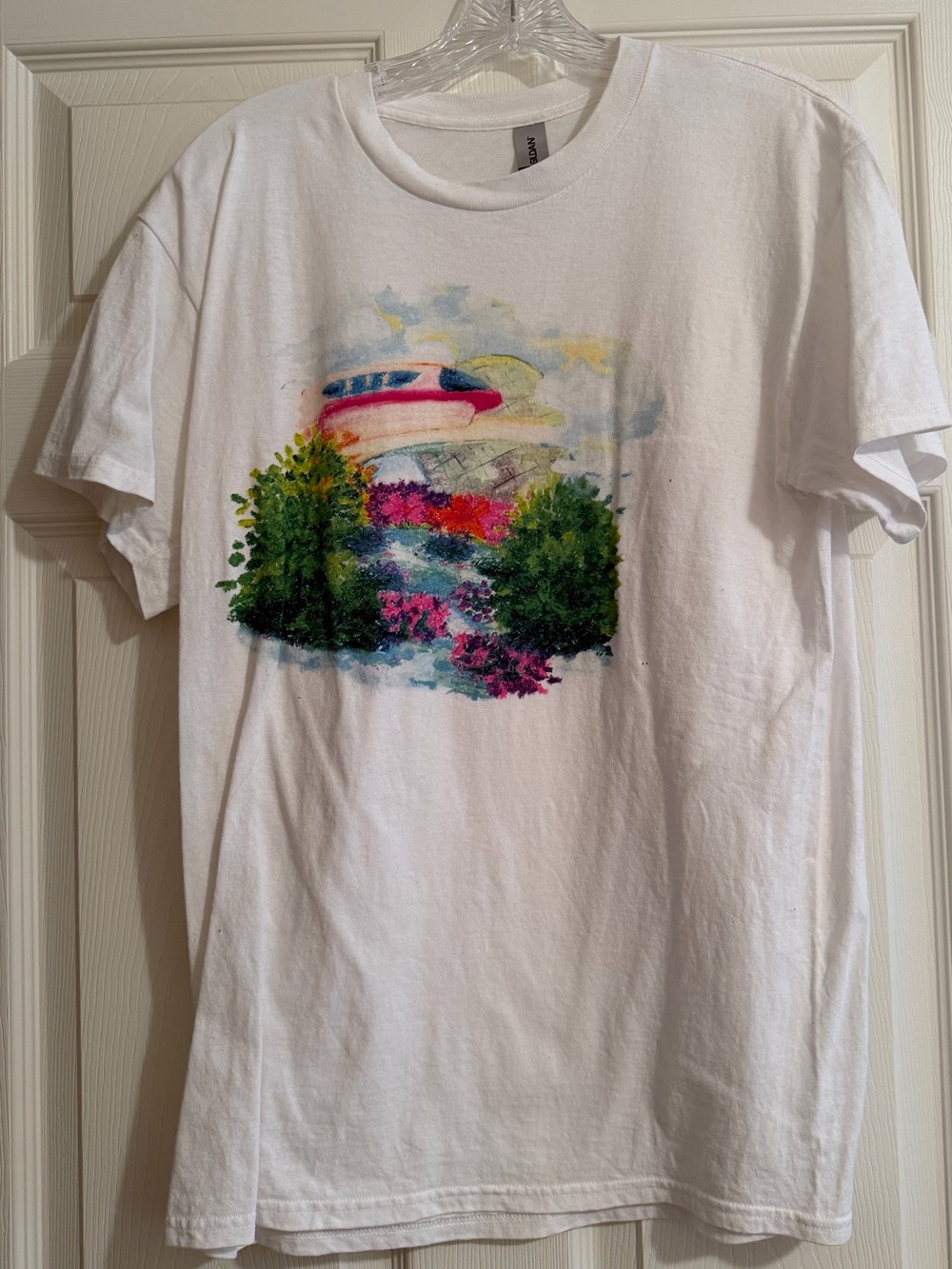 2nd Star Lane Flower & Garden Oil Pastel Monorail Tee (M)